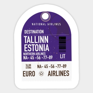 Tallinn Estonia travel ticket Sticker